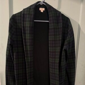 Black watch cotton sweater blazer by jcrew